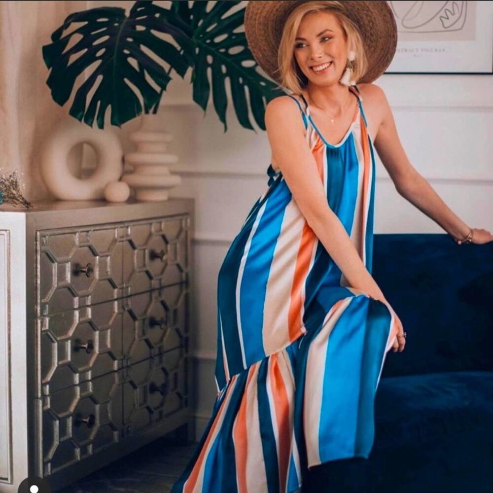 LEMLEM X H&M NWT Stripe Maxi Dress Size Medium